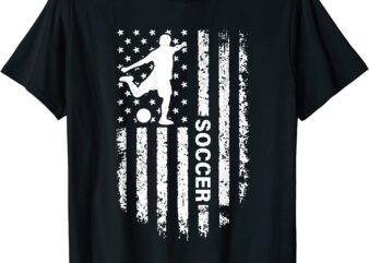 american flag soccer player usa patriotic vintage soccer t shirt men