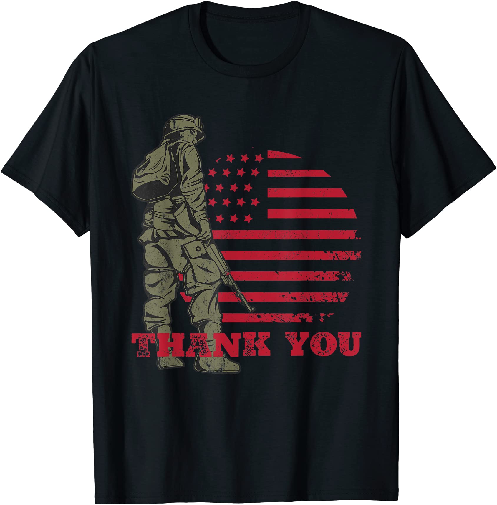 american flag thank you veterans proud veteran t shirt men - Buy t ...