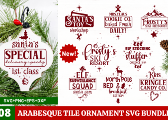 Arabesque Tile Ornament SVG Bundle