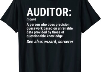 auditor definition t shirt funny auditing wizard tee gift men