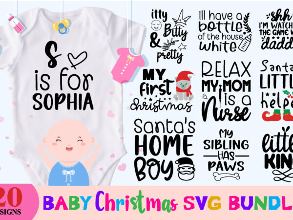 Baby christmas quores svg bundle t shirt template