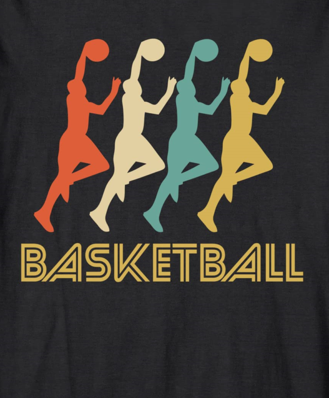 basketball player retro pop art graphic long sleeve t shirt unisex