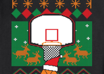 basketball player ugly christmas sweater seasons swishes sweatshirt unisex