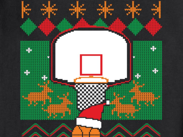 Basketball player ugly christmas sweater seasons swishes sweatshirt unisex
