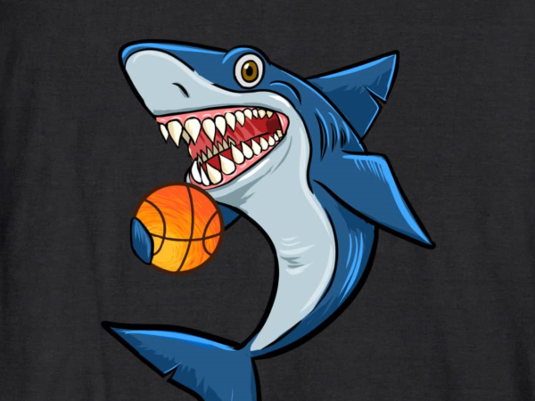 Basketball sharks love animal lovers funny mens womens long sleeve t shirt unisex