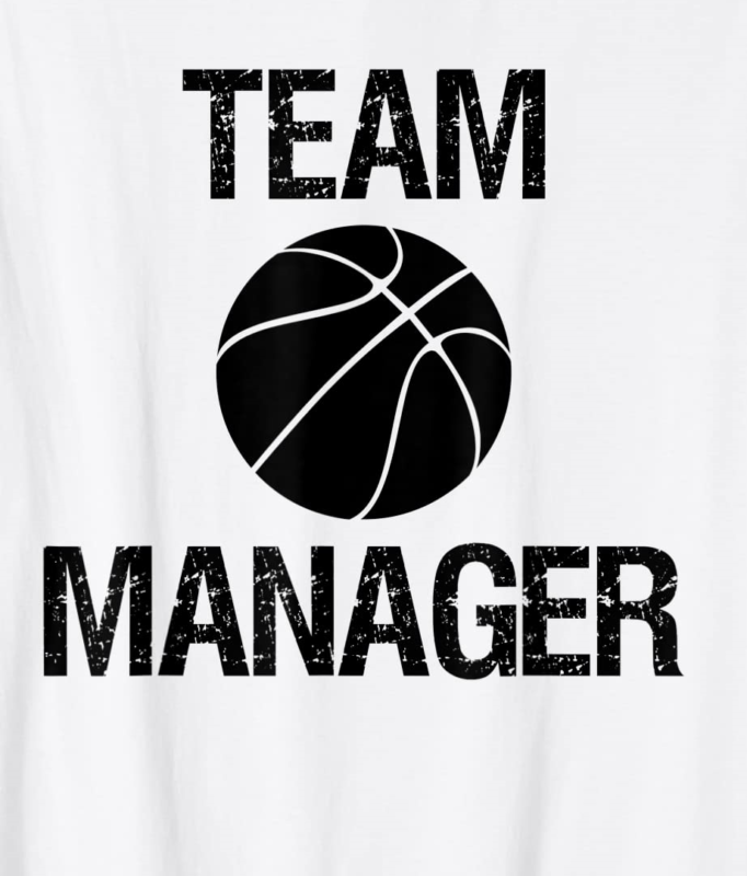 basketball team equipment manager t shirt men
