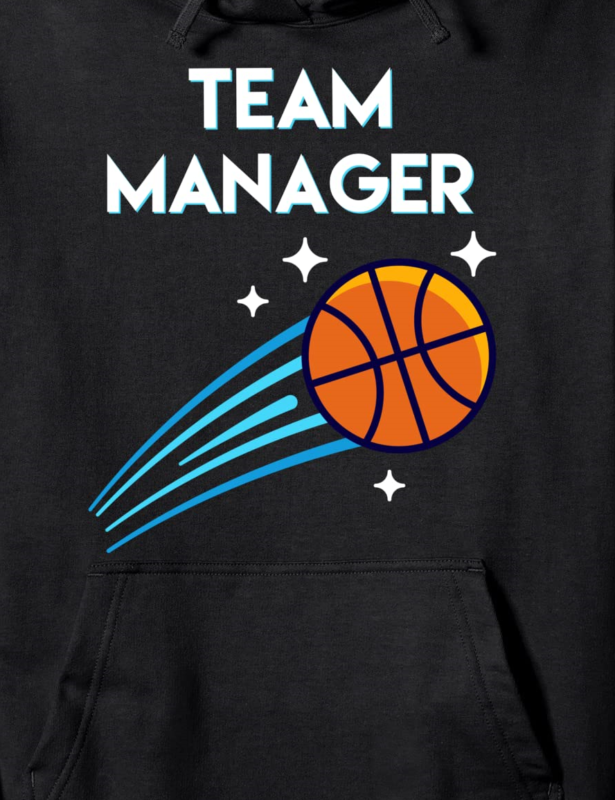 basketball team manager pullover hoodie unisex