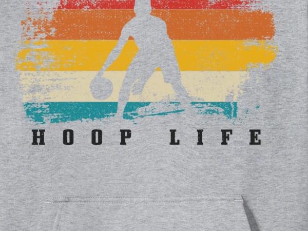 Basketball vintage bball player coach sports baller pullover hoodie unisex t shirt template