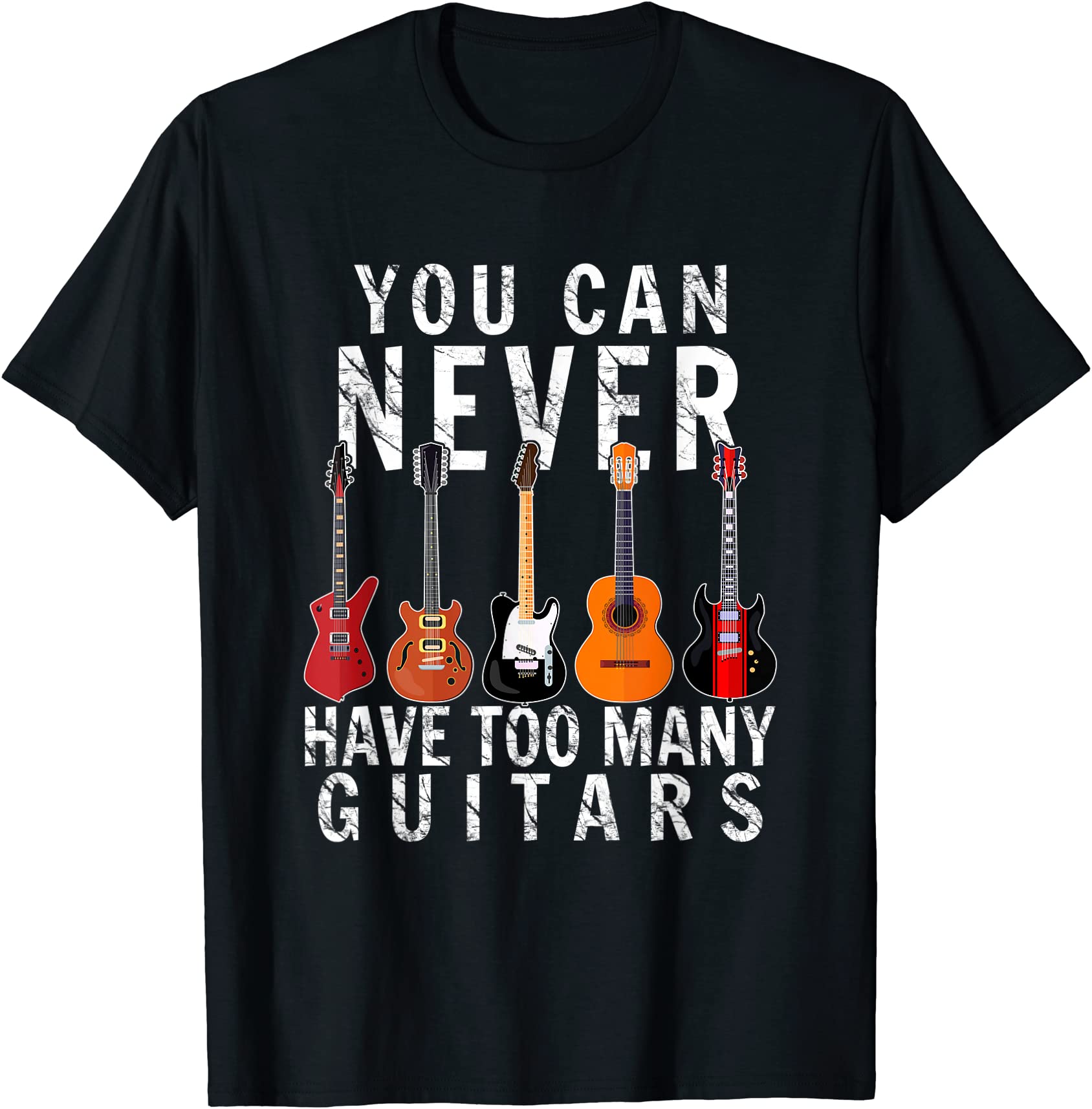 bass musician pick you can never have too many guitars t shirt men ...