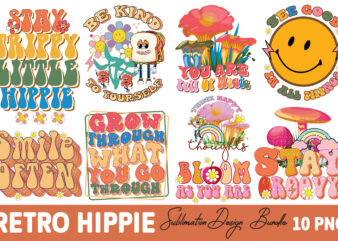 70s Retro Hippie Sublimation Bundle