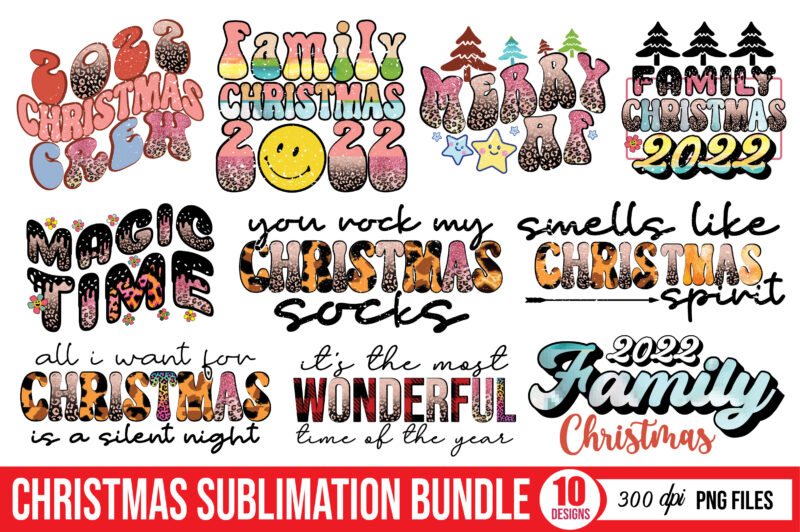 Christmas Sublimation Designs Bundle