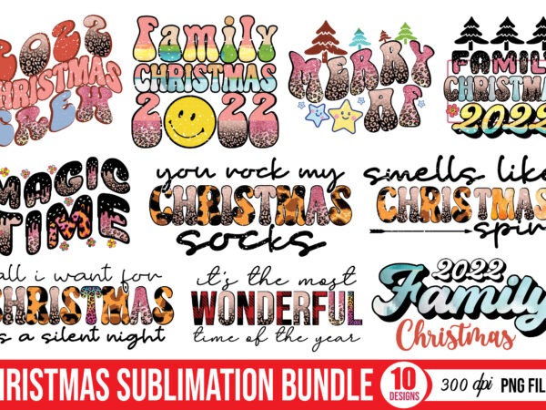 Christmas sublimation designs bundle