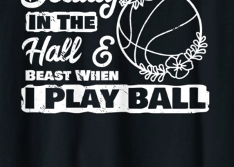 beauty play basketball player girl baller sporty bball t shirt women