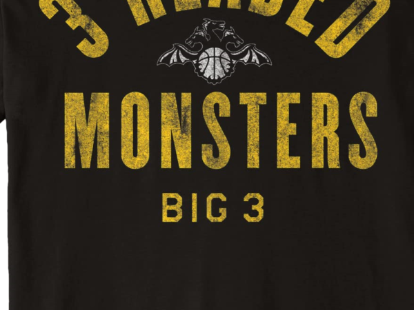 Big3 3 headed monsters simple logo premium t shirt men