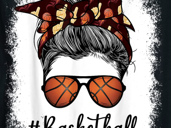 Bleached life basketball mom leopard messy bun glasses t shirt men