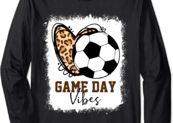 bleached soccer game day vibes soccer mom game day season long sleeve t shirt unisex