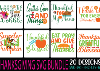 Thanksgiving svg bundle SVG Cut File t shirt designs for sale