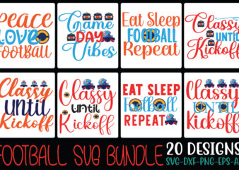 football svg bundle SVG Cut File t shirt graphic design