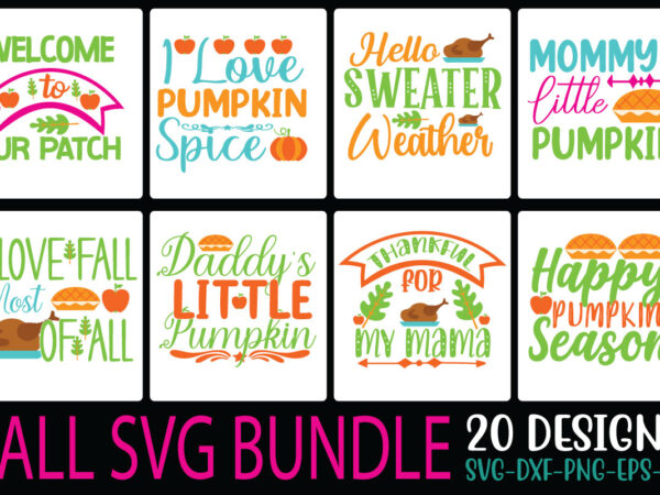 Fall svg bundle svg cut file t shirt graphic design