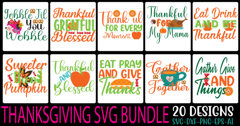 Thanksgiving svg bundle SVG Cut File