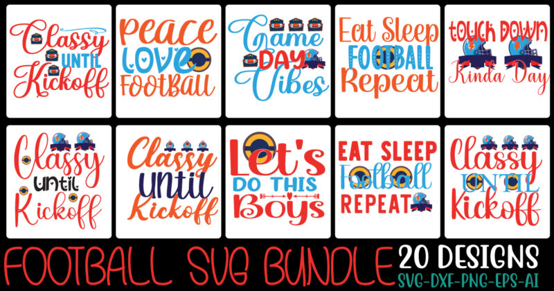 football svg bundle SVG Cut File