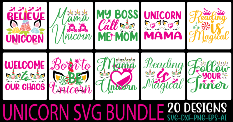 unicorn svg bundle SVG Cut File