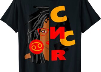 cancer girl afro locs girl zodiac signs birthday t shirt men