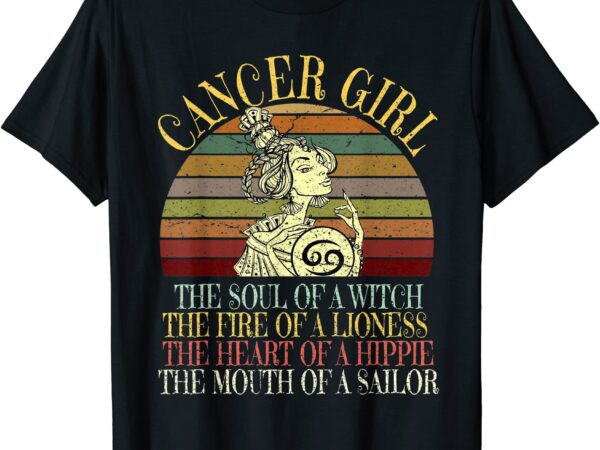 Cancer girl zodiac sign june amp july birthday gift women t shirt men