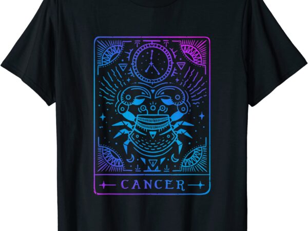 Cancer hand drawn horoscope art astrology amp zodiac sign t shirt men