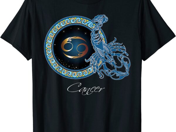 Cancer horoscope tshirt beautifully detailed zodiac signs men