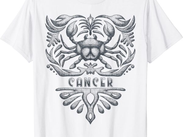 Cancer vintage zodiac t shirt men