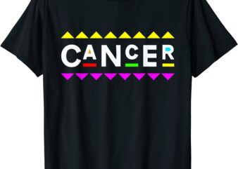 cancer zodiac design 90s style t shirt men