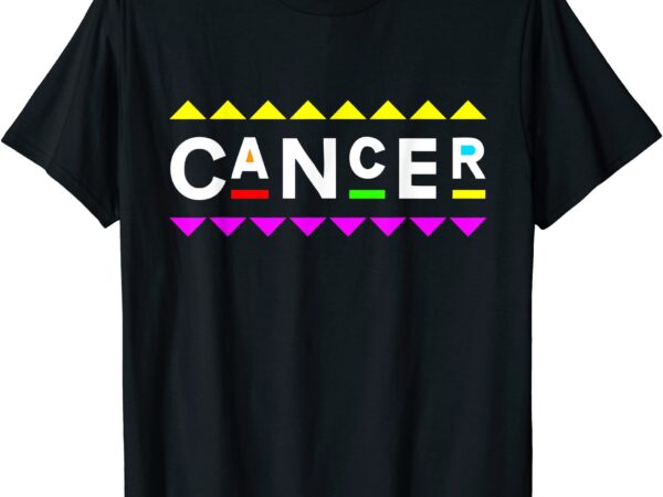 Cancer zodiac design 90s style t shirt men