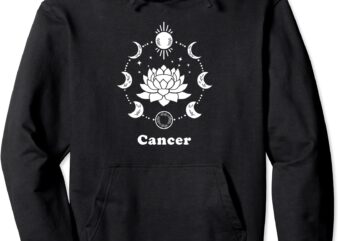 cancer zodiac sign astrology moon phase horoscope pullover hoodie unisex