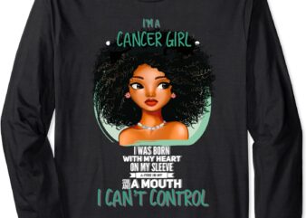 cancer zodiac sign shirts for afro american girls and women long sleeve t shirt unisex