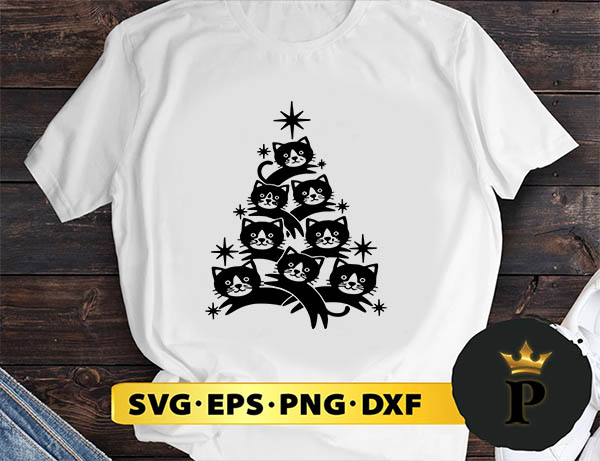 cat tree christmas SVG, Merry christmas SVG, Xmas SVG Digital Download