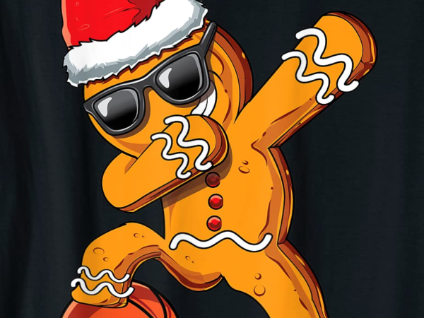 Christmas dabbing gingerbread man dab cool basketball gift t shirt men