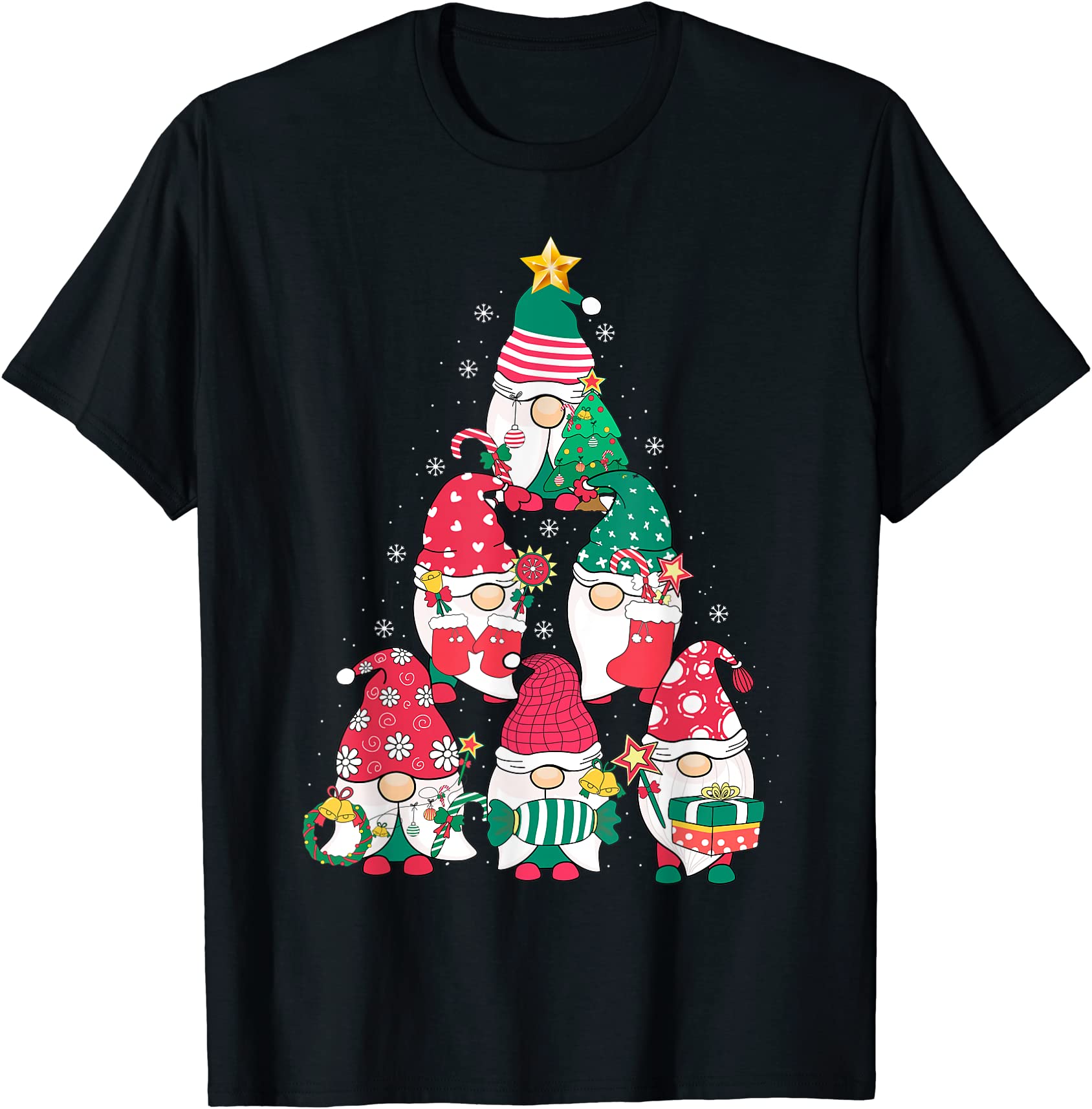 christmas gnome shirt christmas family pajamas gnome tree t shirt men ...