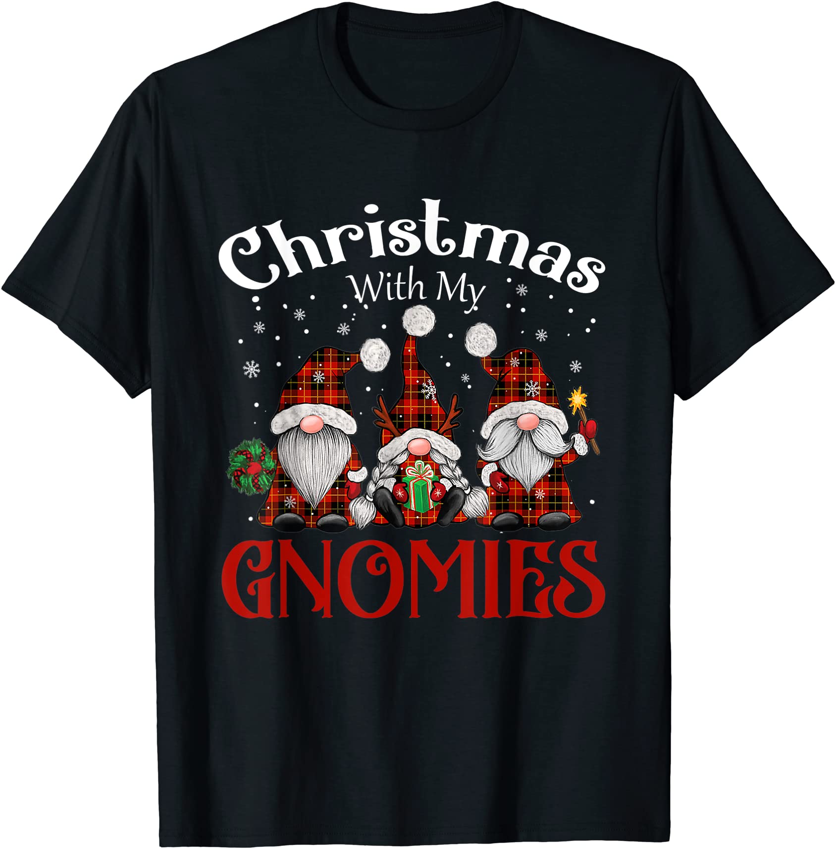 christmas with my gnomies family matching xmas pajamas gnome t shirt ...