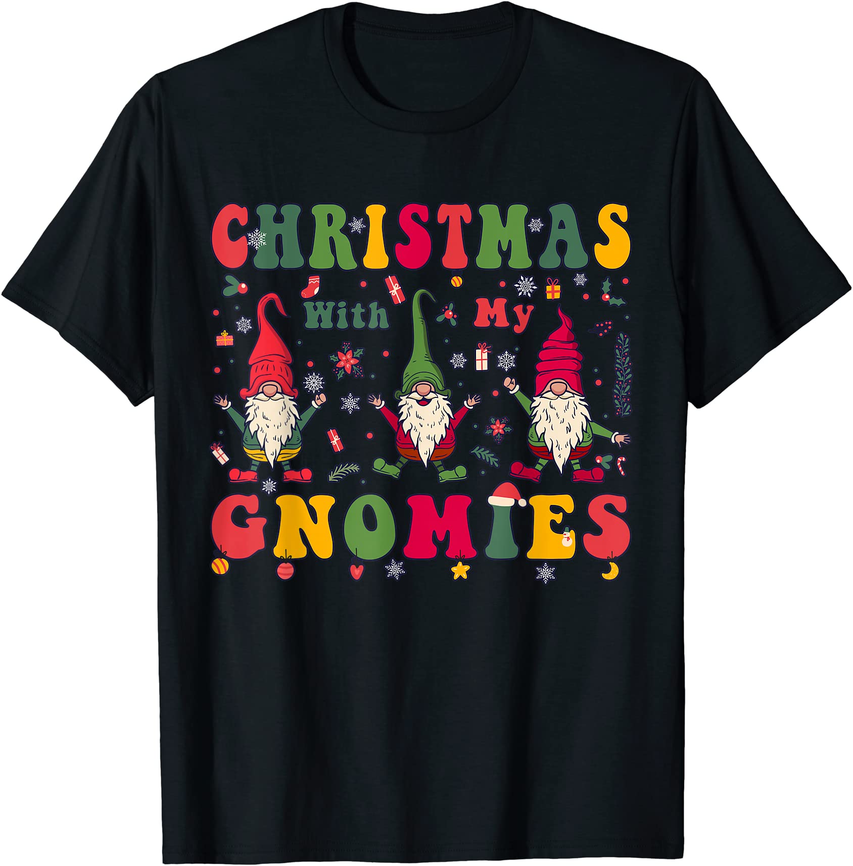 christmas with my gnomies t shirt men - Buy t-shirt designs