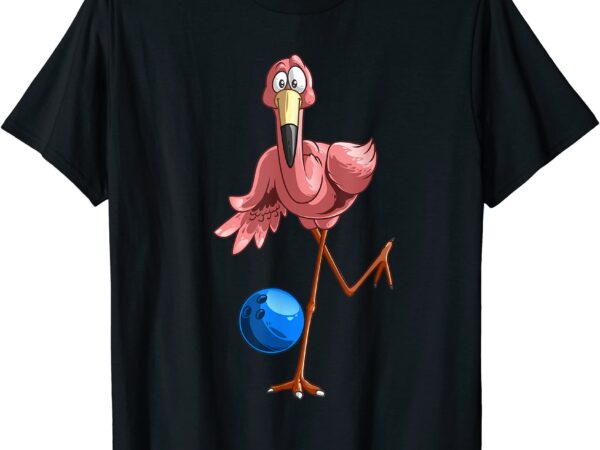 Cool bowling flamingo funny shorebirds lover player gift t shirt men