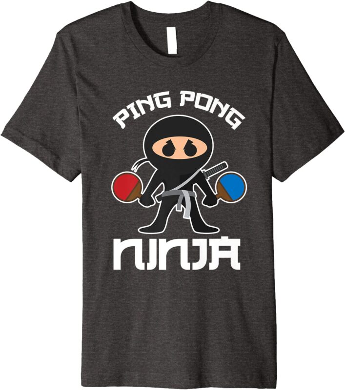 Ping Pong Player Sport Cartoon T-shirt Design Vector Download