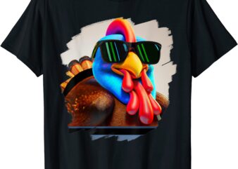 cool turkey funny thanksgiving turkey t shirt men