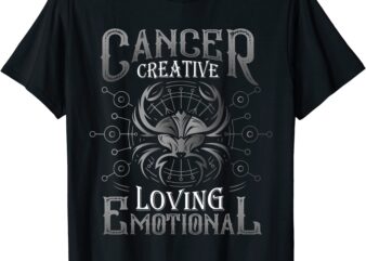 creative loving crab zodiac sign symbol horoscope cancer t shirt men