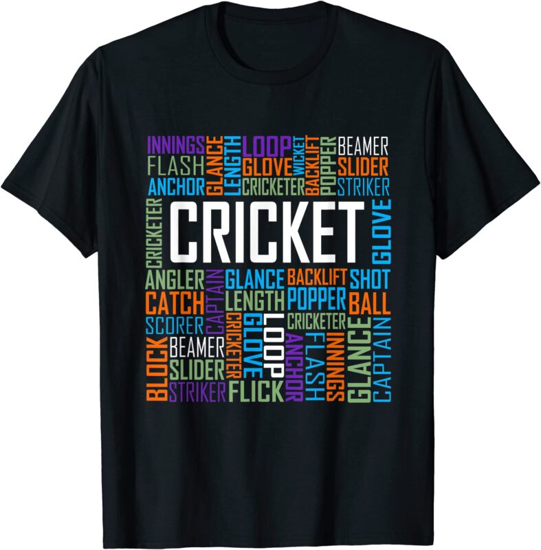cricket lover words gift t shirt men