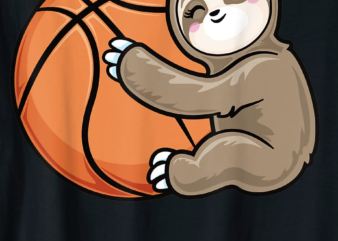 cute girl loves sloth basketball t shirt men