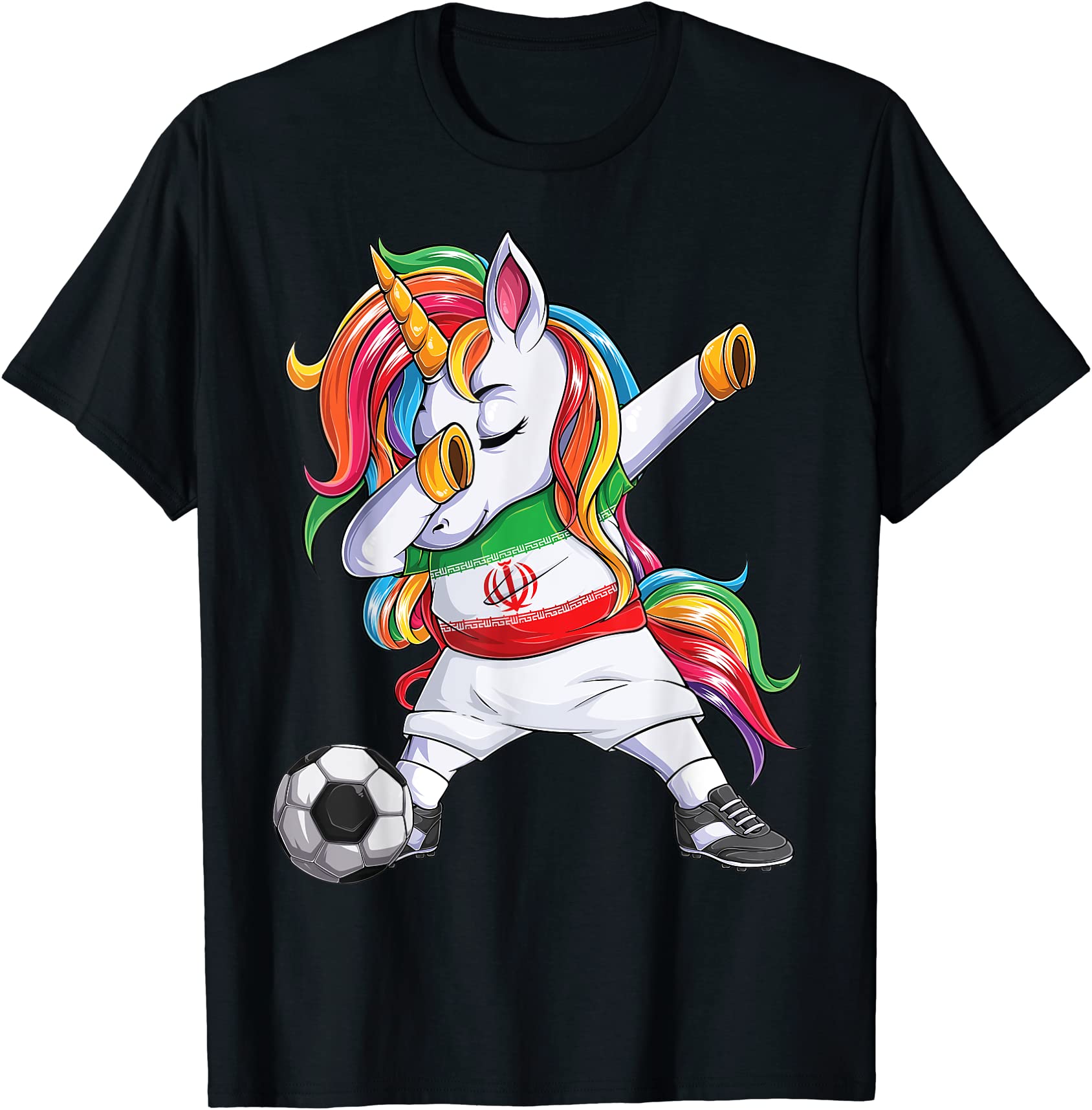 Dabbing Unicorn Soccer Colourful Shirt Dabbing Unicorn Soccer Colourful Shirt