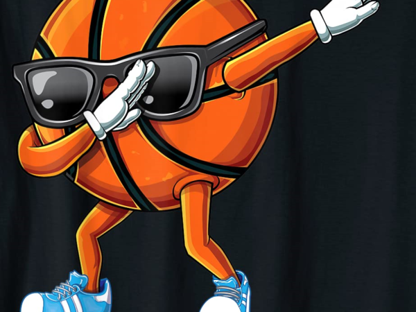 Dabbing basketball sunglasses ball graphic funny dab t shirt men