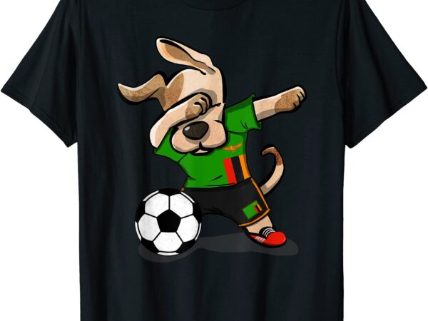 Dabbing dog zambia soccer fans jersey zambian football lover t shirt men