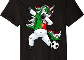 dabbing soccer unicorn t shirt portugal portuguese football men